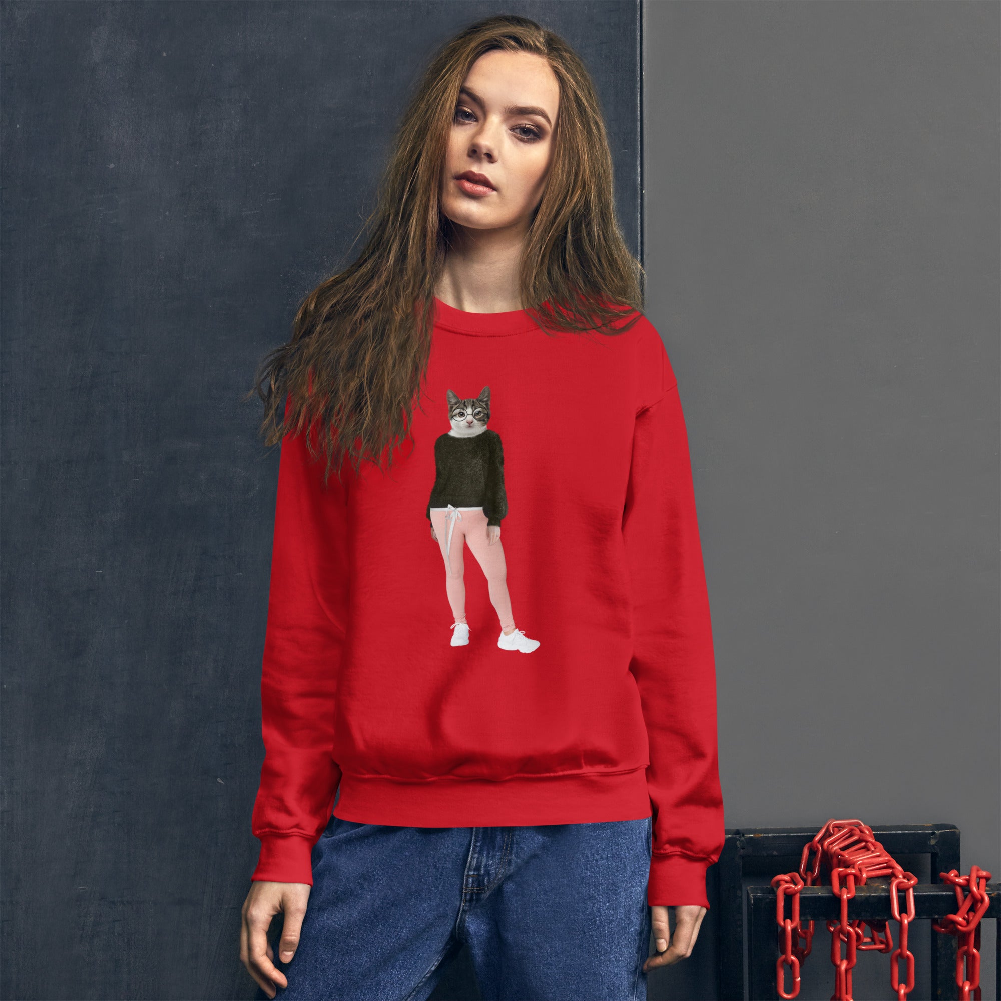 Preppy Kitty Unisex Sweatshirt